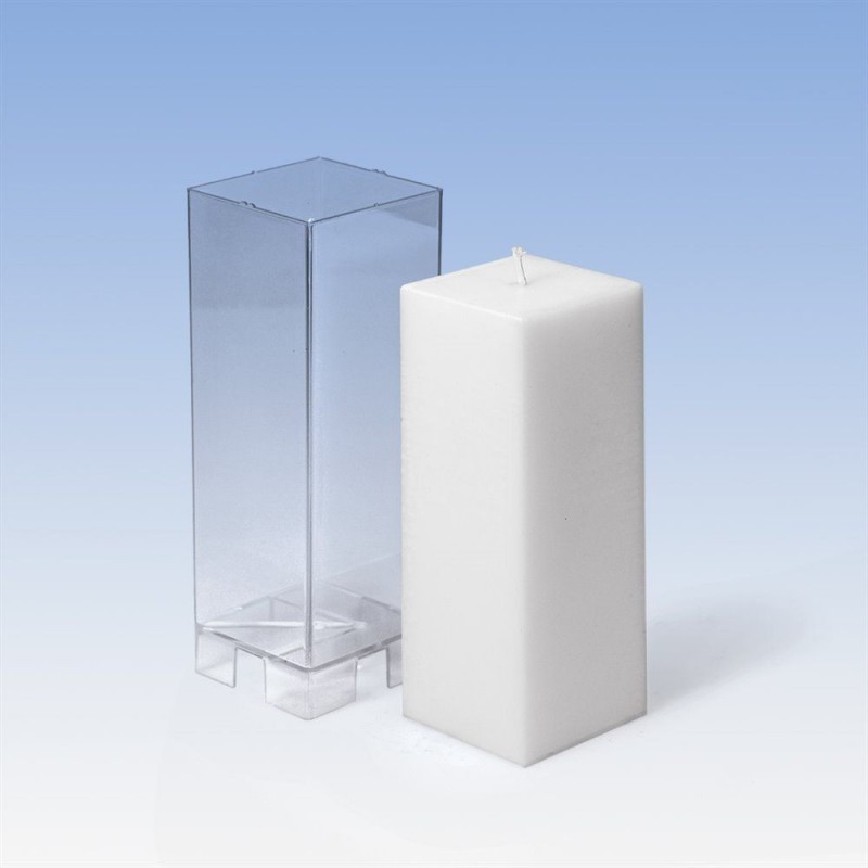 Candle mold, polycarbonate, square, 60x160mm