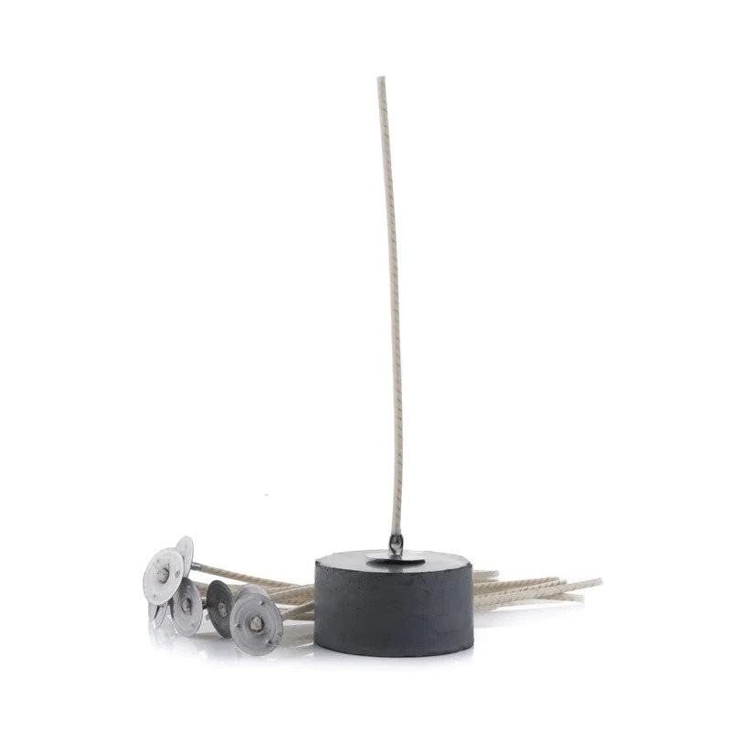 Waxed wick with metal sustainer, Stabilo