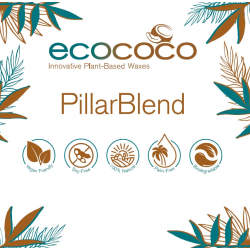 Coconut wax for pillar candles, ecococo PillarBlend
