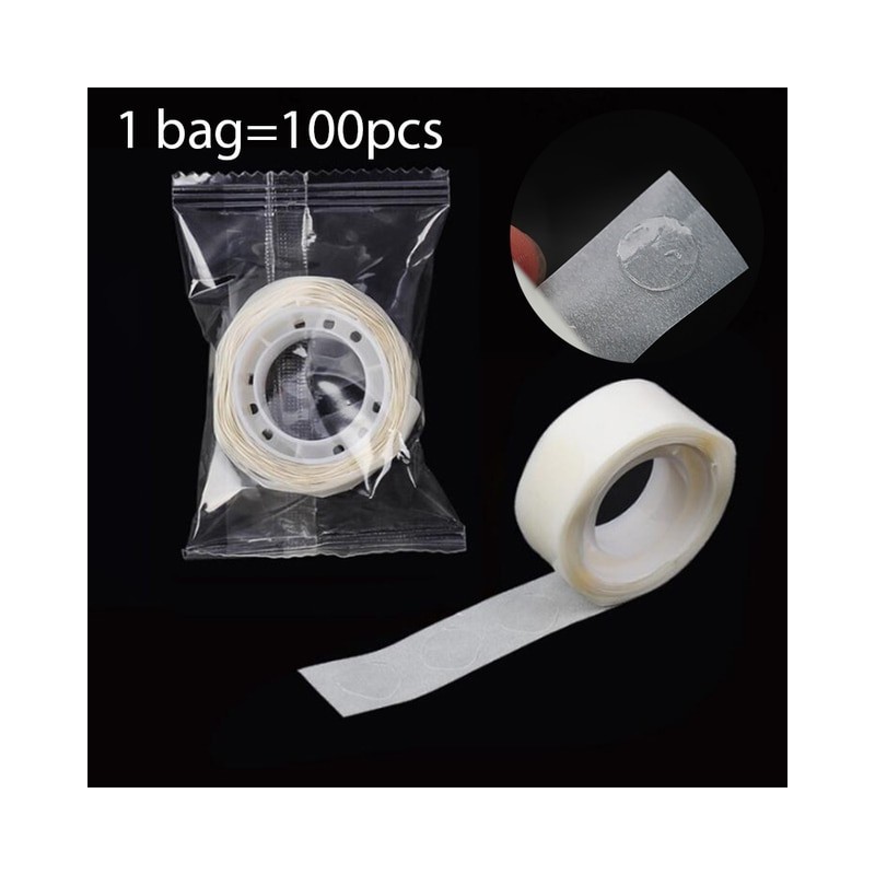 Wick sustainer sticker, transparent, 12mm, 100 pieces