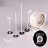 Wick sustainer sticker, transparent, 12mm, 100 pieces