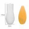 Candle mold, silicone, grooved cone, 80x170mm