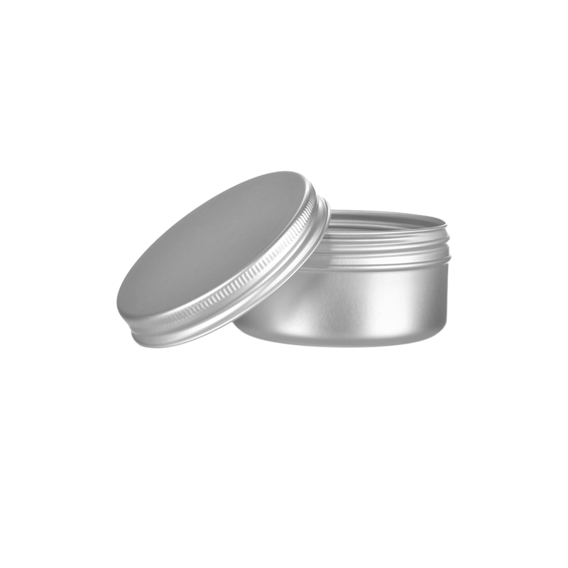 Container with lid, aluminium, 100 ml, silver