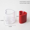 Candle mould Small heart, polycarbonate, 42x53mm