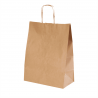 Paper bag with handles, 20x10x29cm, brown