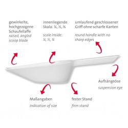 Scoop for wax pouring, plastic, 450ml