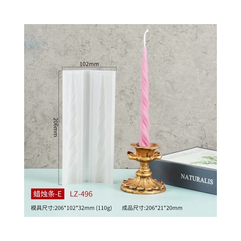 Candle mold for taper candles, silicone, 20x206mm