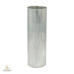Candle mold with removable wick pin, aluminium, cylinder, 77x240mm, USED