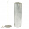Candle mold with removable wick pin, aluminium, cylinder, 77x240mm, USED