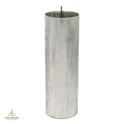 Candle mold with removable wick pin, aluminium, cylinder, 77x240mm, USED