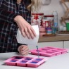 Soap mould Squares, silicone, 81x56x24mm, 6pcs.