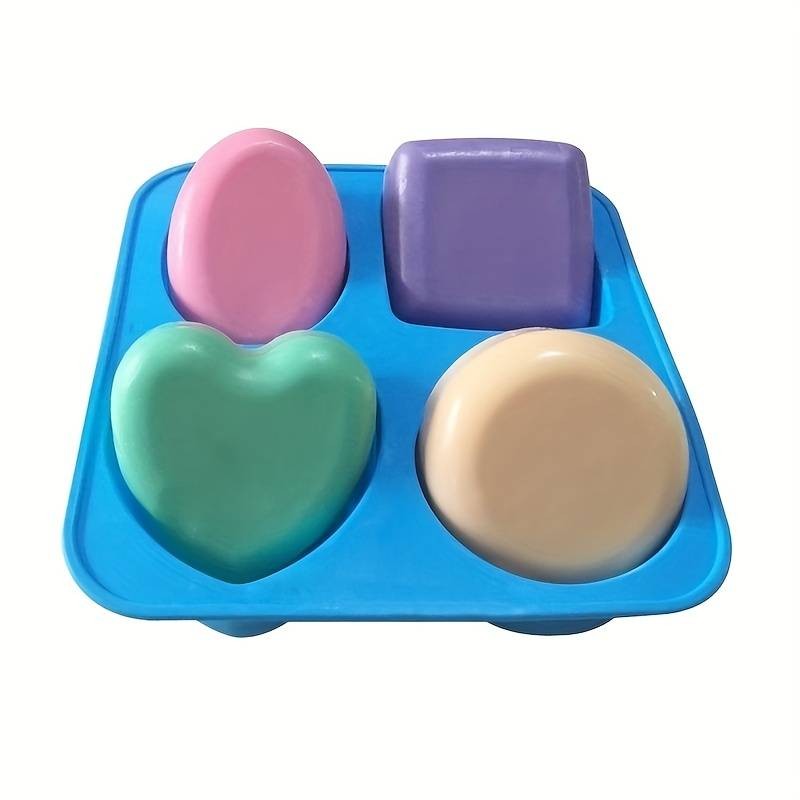 Soap mould Various shapes, silicone, 80x80x25mm