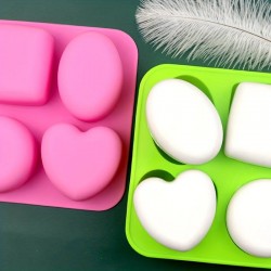 Soap mould Various shapes, silicone, 80x80x25mm
