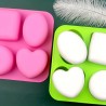 Soap mould Various shapes, silicone, 80x80x25mm