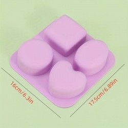 Форма для мыла Различные формы, силикон, 80x80x25 мм