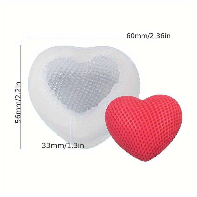 Soap mould Little Heart, silicone, 55x50x30mm