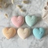 Soap mould Little Heart, silicone, 55x50x30mm