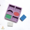 Soap mould Flowers, silicone, 80x50x25mm, 6pcs.