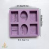 Soap mould Flowers, silicone, 80x50x25mm, 6pcs.
