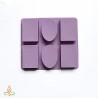 Soap mould Flowers, silicone, 80x50x25mm, 6pcs.