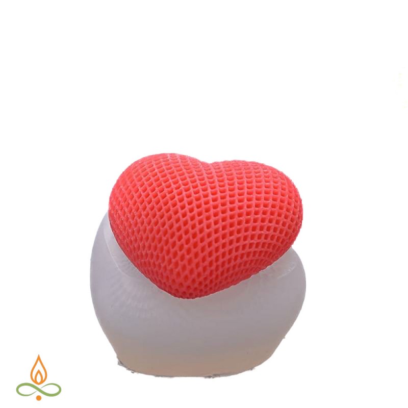 Soap mould Large heart, silicone, 80x75x50mm