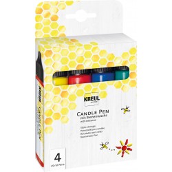 Candle coloring pen set, 4x 29ml