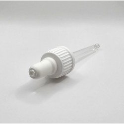 Cap with pipette, DIN18, for 50 ml bottle, white