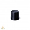Cap with safety ring, DIN18, black