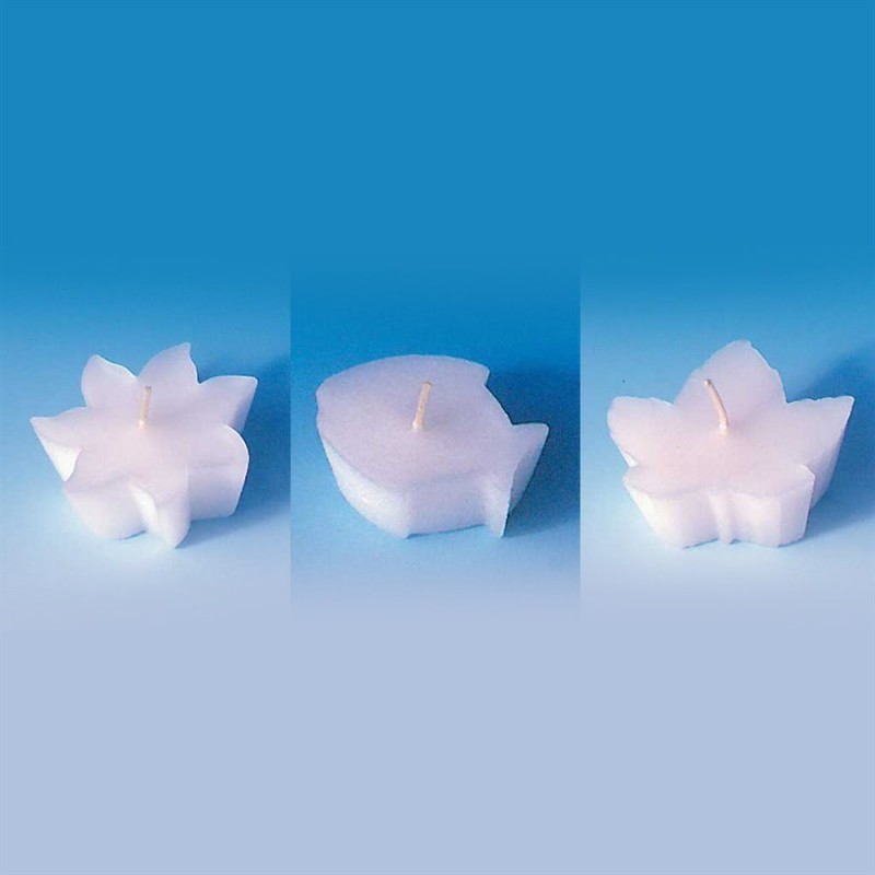 Mold for a floating candle Sun-fish-maple leaf, polycarbonate, 55x45mm