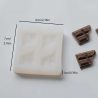 Decoration mould Chocolate pieces, silicone, 60x70x10mm