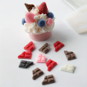 Decoration mould Chocolate pieces, silicone, 60x70x10mm