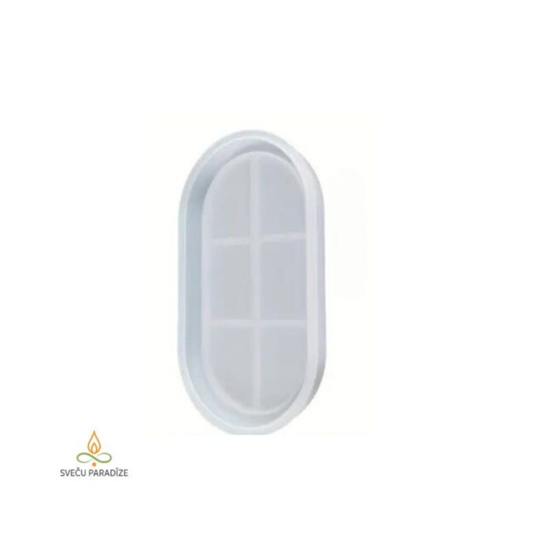 Epoxy and plaster bowl mould Pallet, silicone, 180x95mm