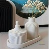Epoxy and plaster bowl mould Pallet, silicone, 180x95mm