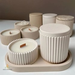 Epoxy and plaster mould Low bowl, silicone, 40x84mm