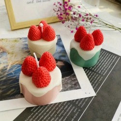 Decoration mould Strawberries, silicone, 60x70mm