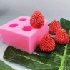 Decoration mould Strawberries, silicone, 60x70mm