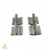 Double wick base for wooden wicks, square