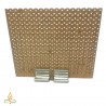 Double wick base for wooden wicks, square