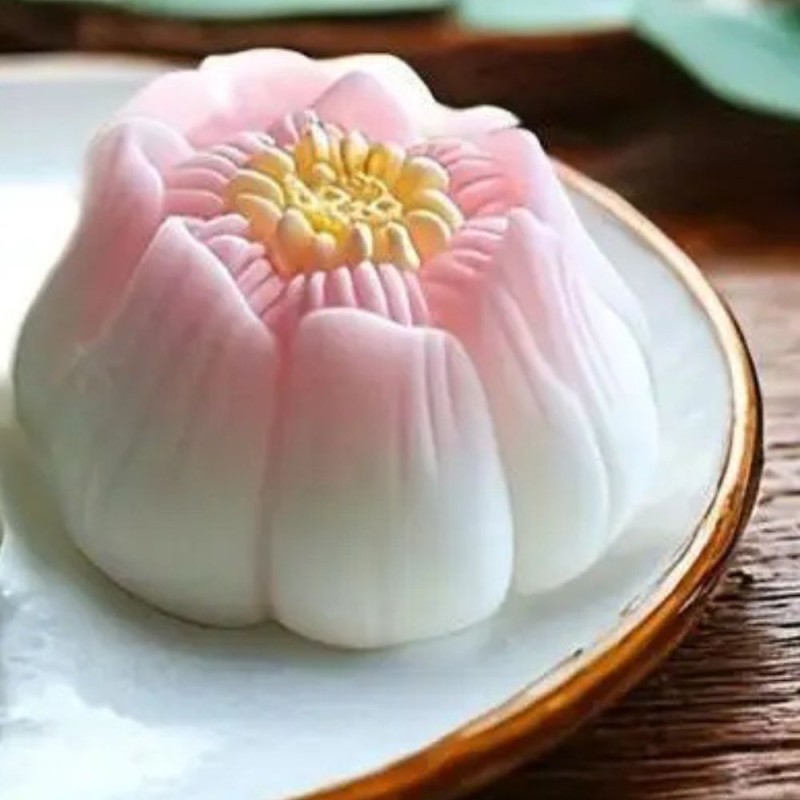 Silicone mould Camellia, 38x62mm