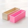 Soap mould with wooden box, small, silicone, 246x55x76mm