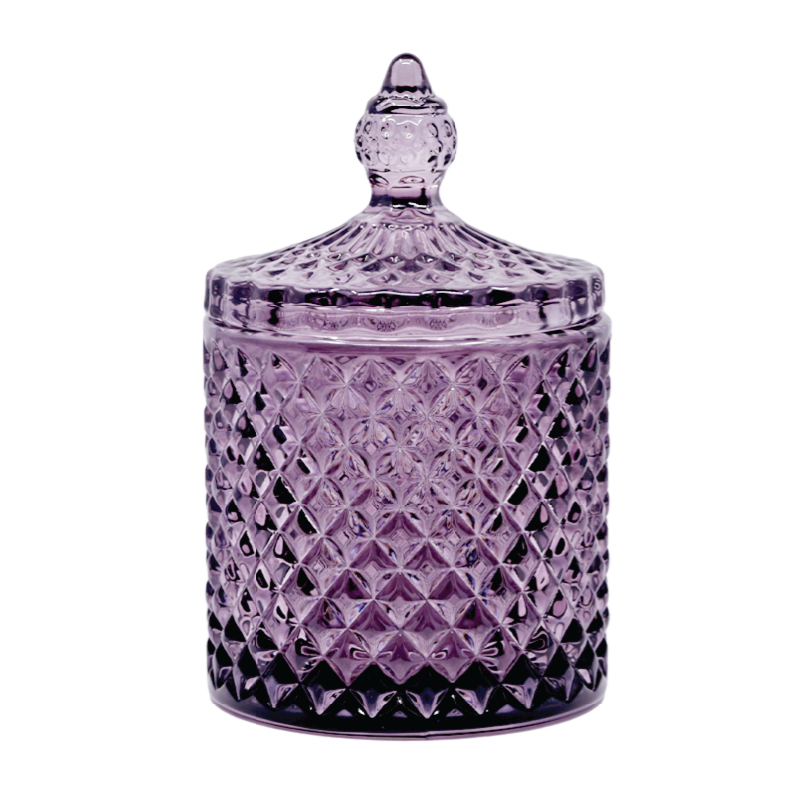 Candle container, HUILU, 220ml, purple