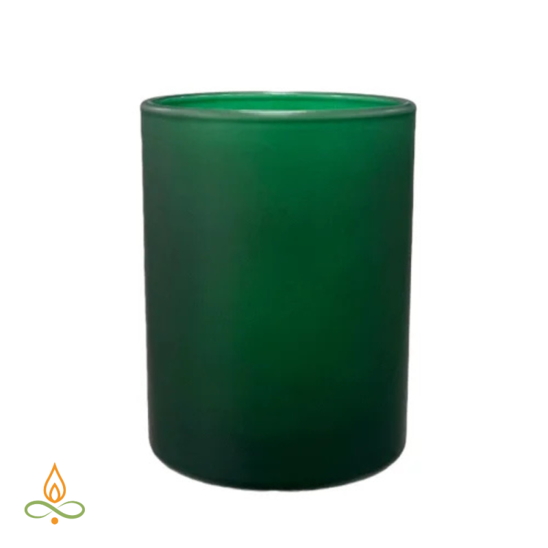 Candle container, AGNI, 180ml, green matt