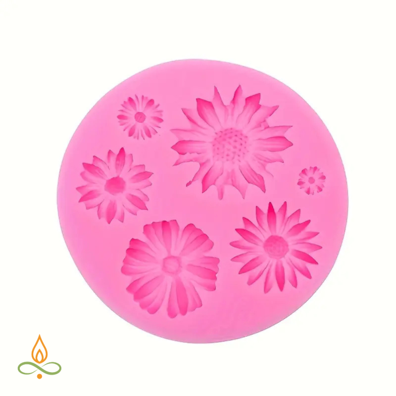 Silicone mould Flowers, 74x10mm