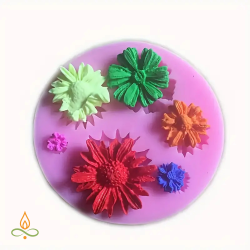 Silicone mould Flowers, 74x10mm