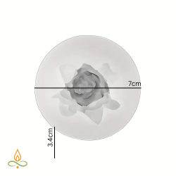 Silicone mould Decorative peony, 55x24mm