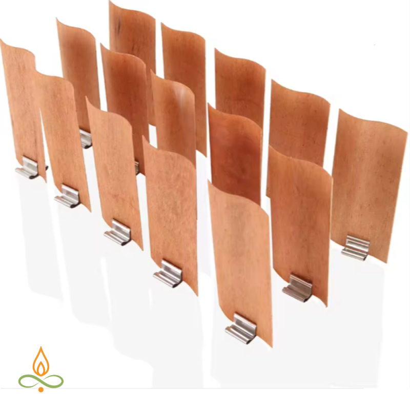 Wood wick, wavy, 20x120 mm