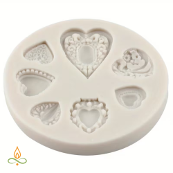 Silicone mould Heart decorations, 70x7mm