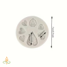 Silicone mould Heart decorations, 70x7mm
