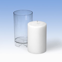 Candle mold, polycarbonate, cylinder, 82x130mm