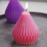 Candle mold, silicone, grooved cone, 62x76mm